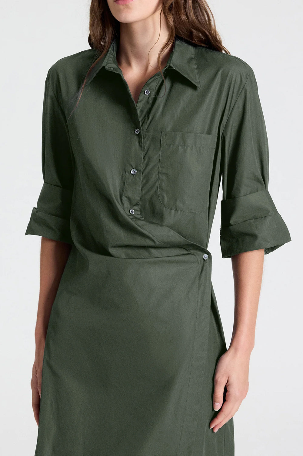 New Earl Dress in Superfine Cotton Rosin