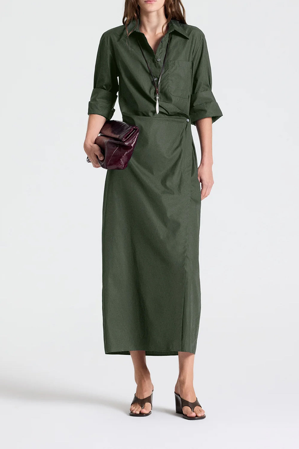 New Earl Dress in Superfine Cotton Rosin