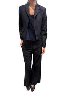 The Jackie Blazer in Midnight Pinstripe
