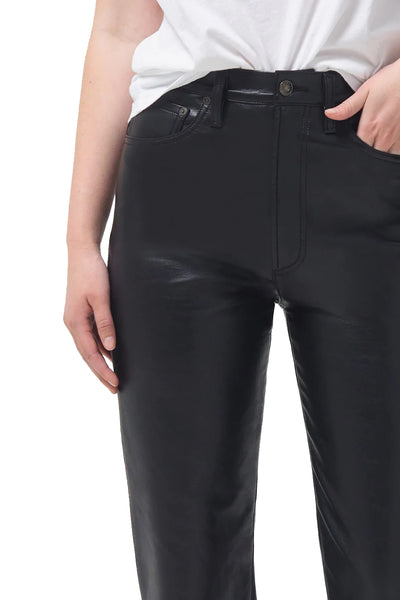 Recycled Leather 90's Pinch Waist Pants