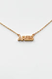 Zodiac Block Font Script Necklace - Aries