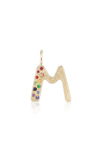 14K Gold Puffy Letter "M"