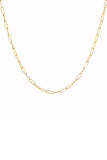 14K Yellow Gold Paperclip Chain 20