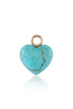 Turquoise Heart Hoop Charm