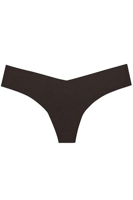 Signature Lace Low Rise Thong in Black