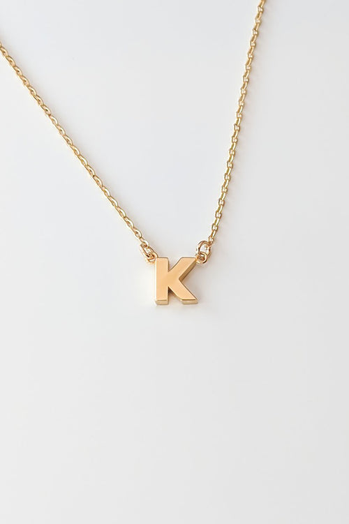 Initial Necklace - K