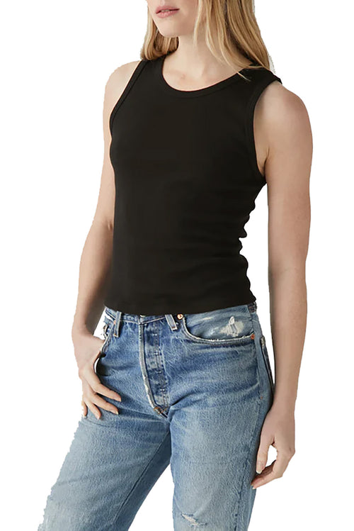 Kendall Cropped Tank in Black