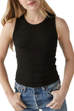 Kendall Cropped Tank in Black