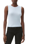 Jorgi Cropped Crew Tank in White