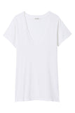 Carol Vneck Tee Shirt in White