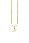 "N" Pure Gold Tiny Initial Necklace