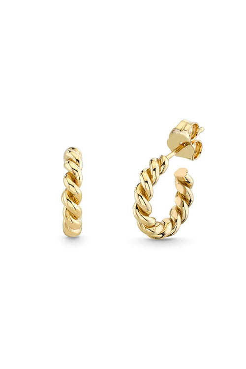 Pure Gold Twisted Rope Hoops