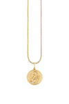Yellow Gold Scorpio Zodiac Medallion Necklace