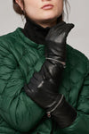 Demy Leather Gloves in Black