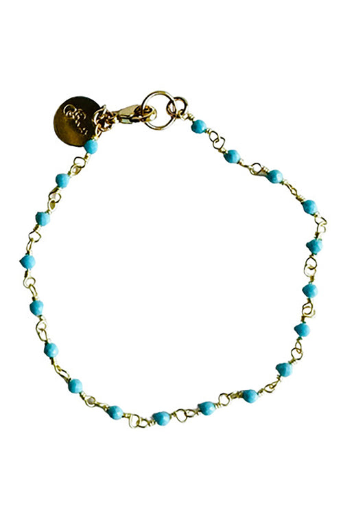 Tiny Gemstone Bracelet in Blue Turquoise