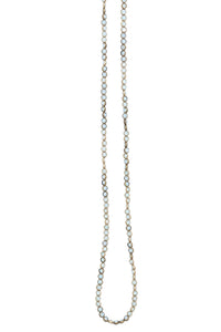 Gemstone Necklace with Antique Gold Rings in Amazonite
