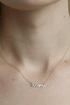 Zodiac Block Font Script Necklace - Leo