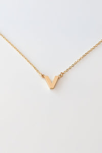 Initial Necklace - V