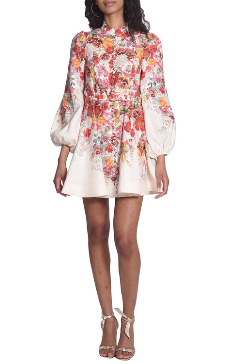 Wonderland Buttoned Mini Dress