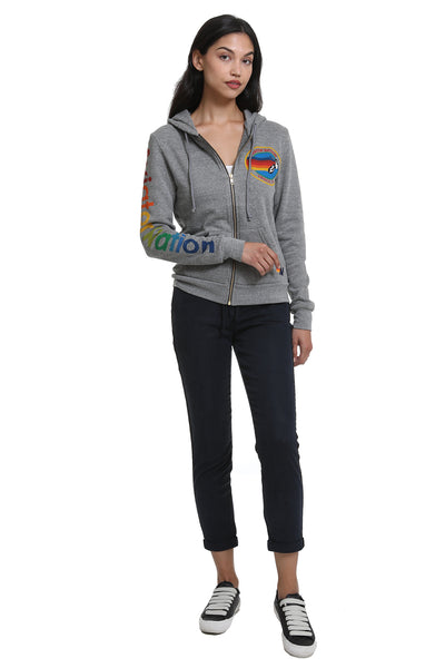 Zip Hoodie in Heather Grey