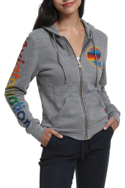 Zip Hoodie in Heather Grey