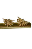 14K Gold Vermeil & Pave Diamond Horizon Earrings