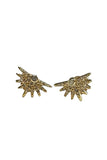 14K Gold Vermeil & Pave Diamond Horizon Earrings