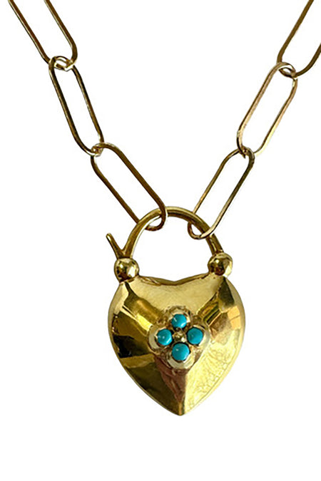 Gemstone Necklace with Gold Plated Rings in Sodalite